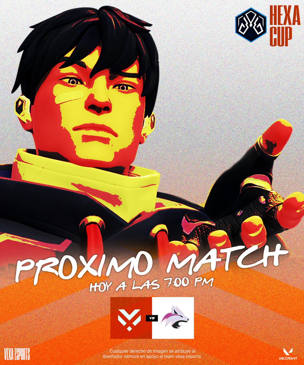 📣 ¡HOY JUGAMOS!

🔥 Próximo match a las 7:15 PM
VeXa eSports (Dark) vs <a href="/ZORNesports_/">ZORN Esports</a>  (Vulpra)
Acompáñanos y apoya al equipo en esta #HexaCup.
¡Vamos con todo! 🧡🖤 <a href="/HexaLeagueLatam/">Hexa League</a> #valorant #valorantlatam