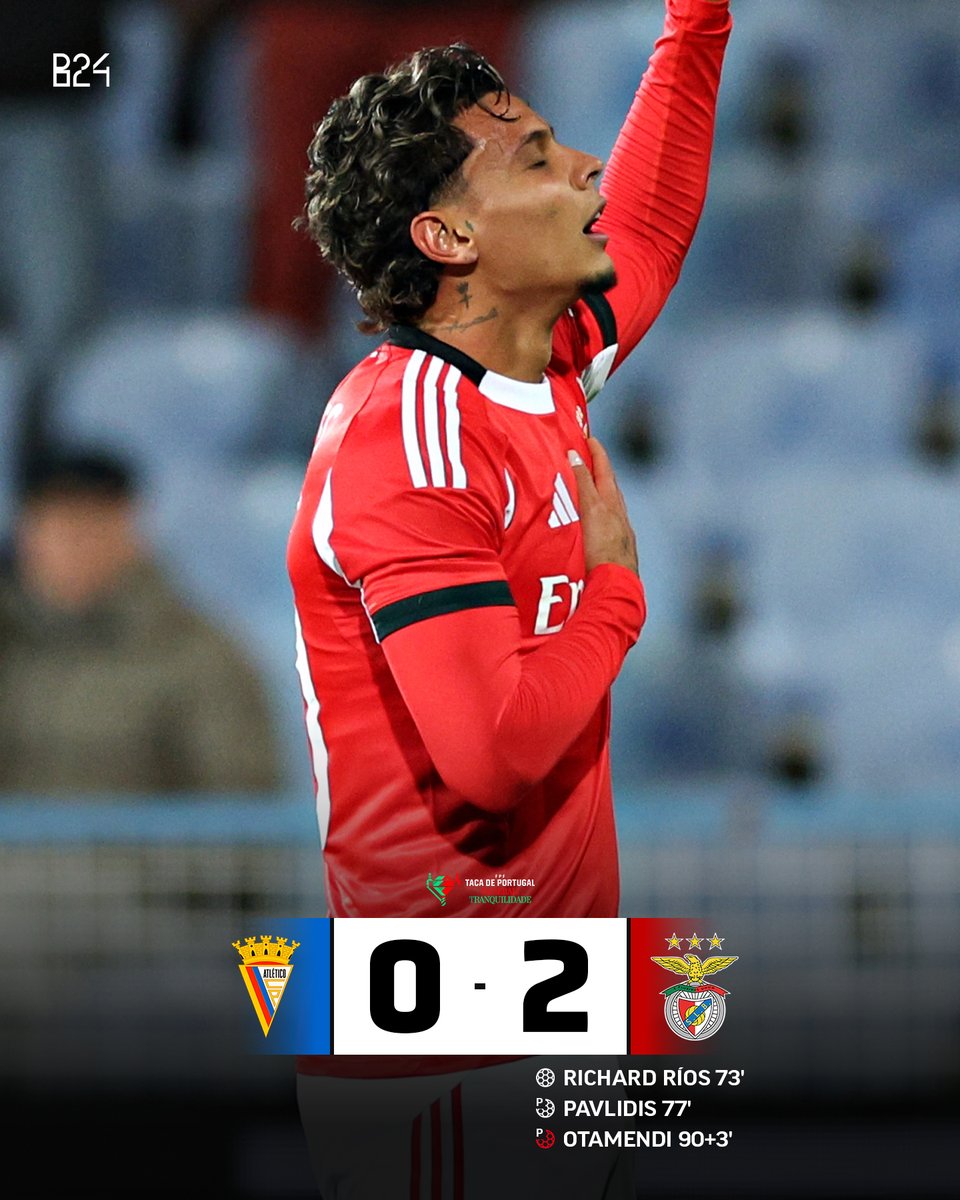 Benfica está nos oitavos de final da Taça de Portugal.
