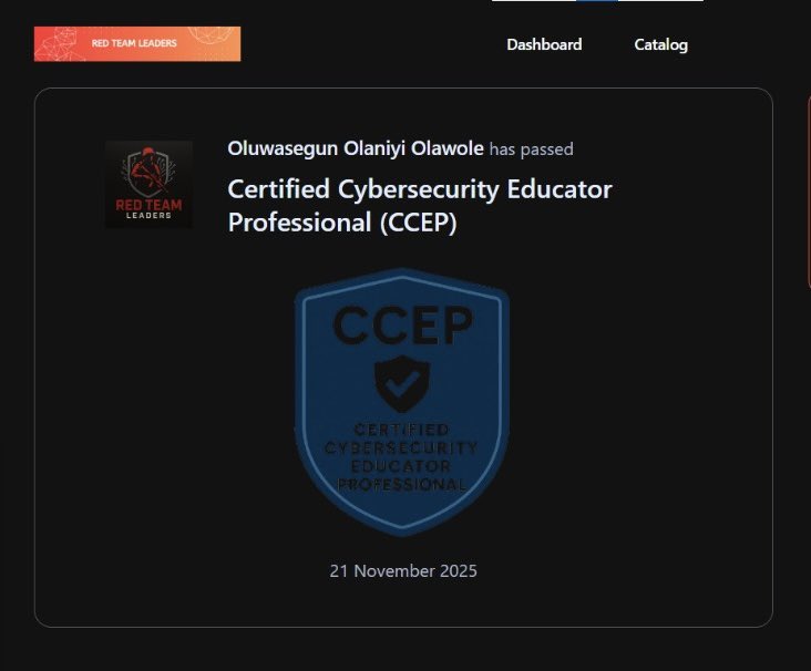 sudosheggs's tweet image. i earned this certification this night! 🎉
a big thanks to @cyber_razz for sharing the resources.