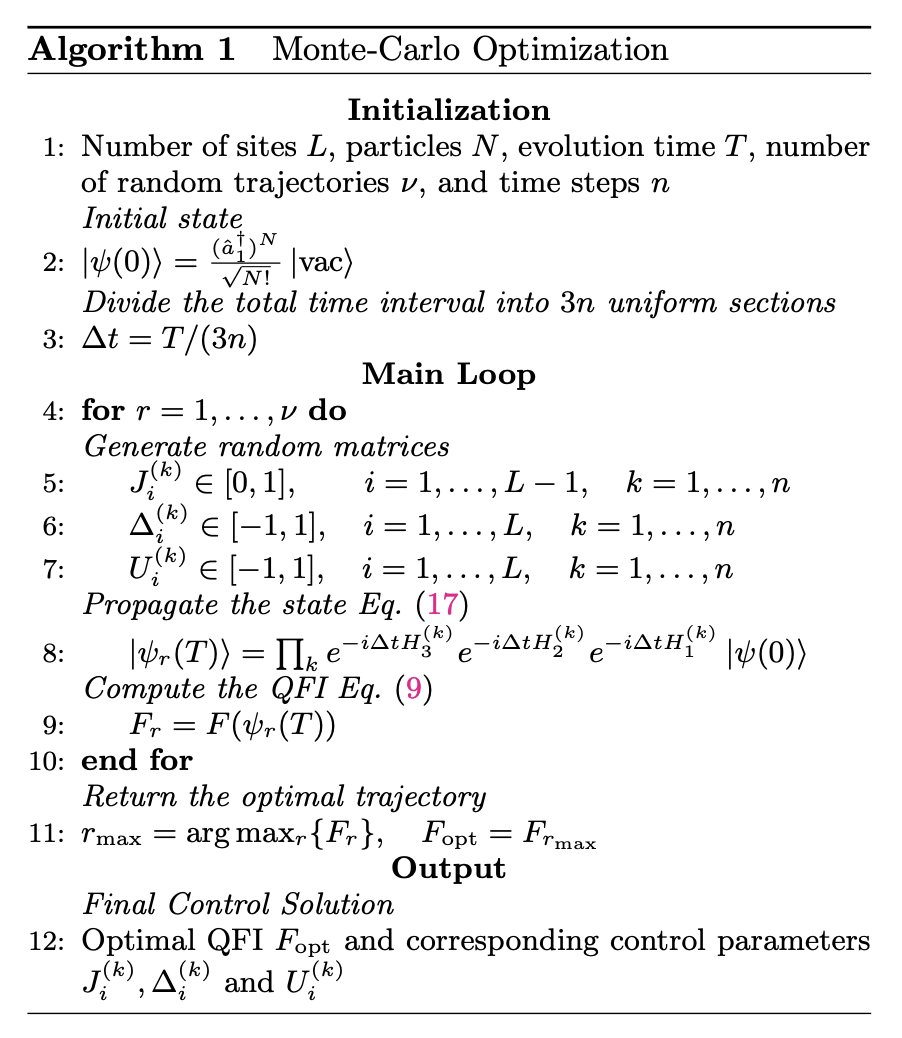 tweetnakasho's tweet image. #キャルちゃんのquantphチェック 
多モードスクイーズ状態を準備するために、多モードボゾン系のためのハミルトニアン制御シーケンスを効率的に設計することを可能にする、モンテカルロベースの最適化手法を提案。
arxiv.org/abs/2511.15805
