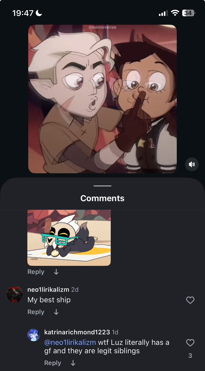 “they r siblings” im not the biggest fan of lunter but omfg stop trying to make it problematic to ship them 😭 some ppl see their relationship as platonic and some see it as romantic and both r valid