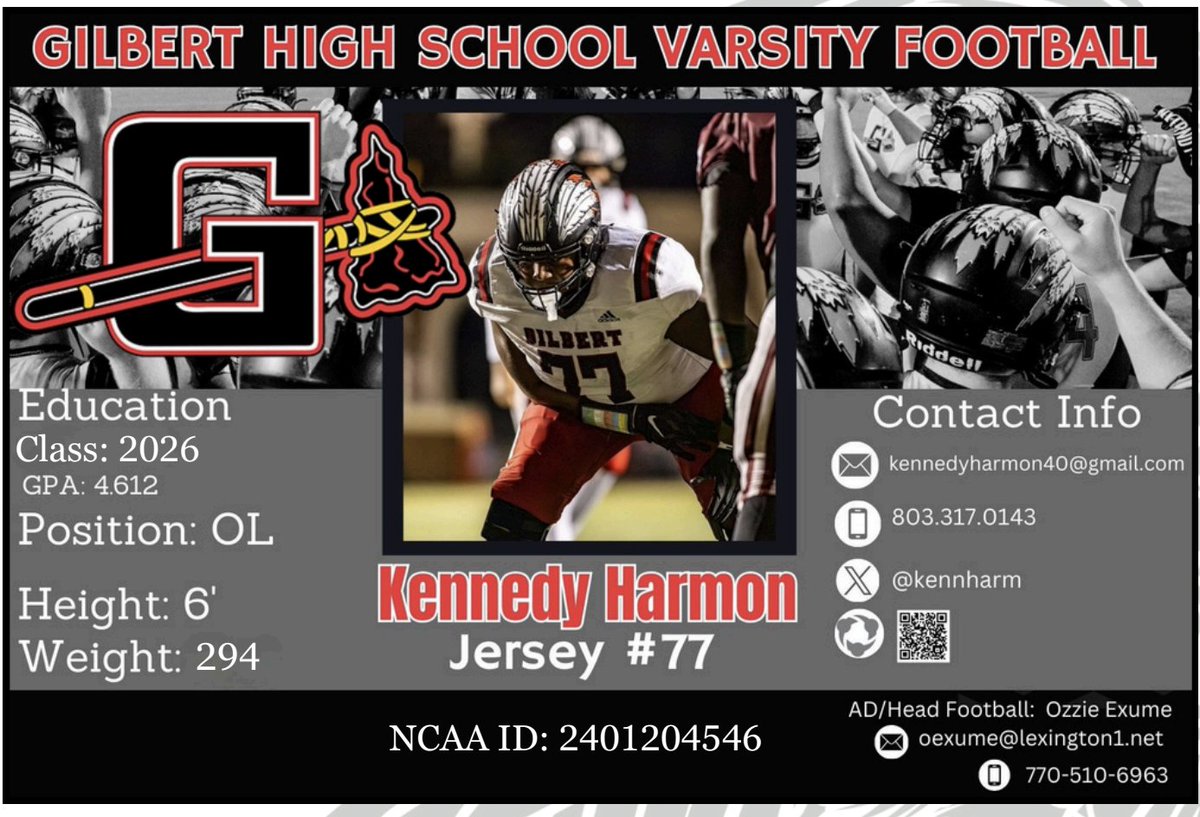 🚨College Coaches 🗣️OL <a href="/kennharm/">Kennedy Harmon</a> 
hudl.com/video/3/165580… plays with power, quickness, and a high football IQ. He’s a disciplined, coachable lineman who consistently wins reps on film. High Character and Strong academics, Kennedy would be a valuable addition to any collegiate
