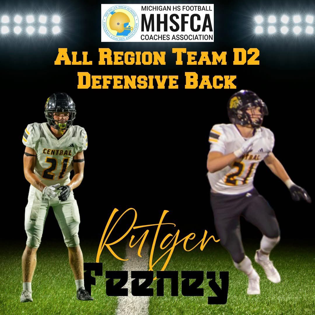 TCCHSfootball's tweet image. Congratulations to @Rutgerfeeney on being named to the  @michiganhsfca All Region team at defensive back.  #RALI mhsfca.com/wp-content/upl…
