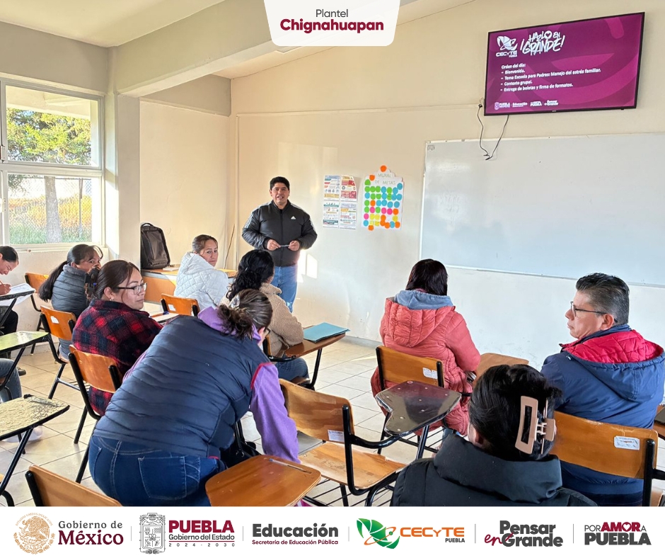 CECyTE_Chigna's tweet photo. Hoy realizamos la segunda Reunión de Escuela para Padres y la entrega de boletas, fortaleciendo la comunicación entre familias y docentes. 🤝
Gracias por acompañar el crecimiento académico de nuestros estudiantes. 💚
#PorAmorAPuebla #PensarEnGrande #CECyTEPuebla #HazloEnGrande https://t.co/TkGYZPNQOh