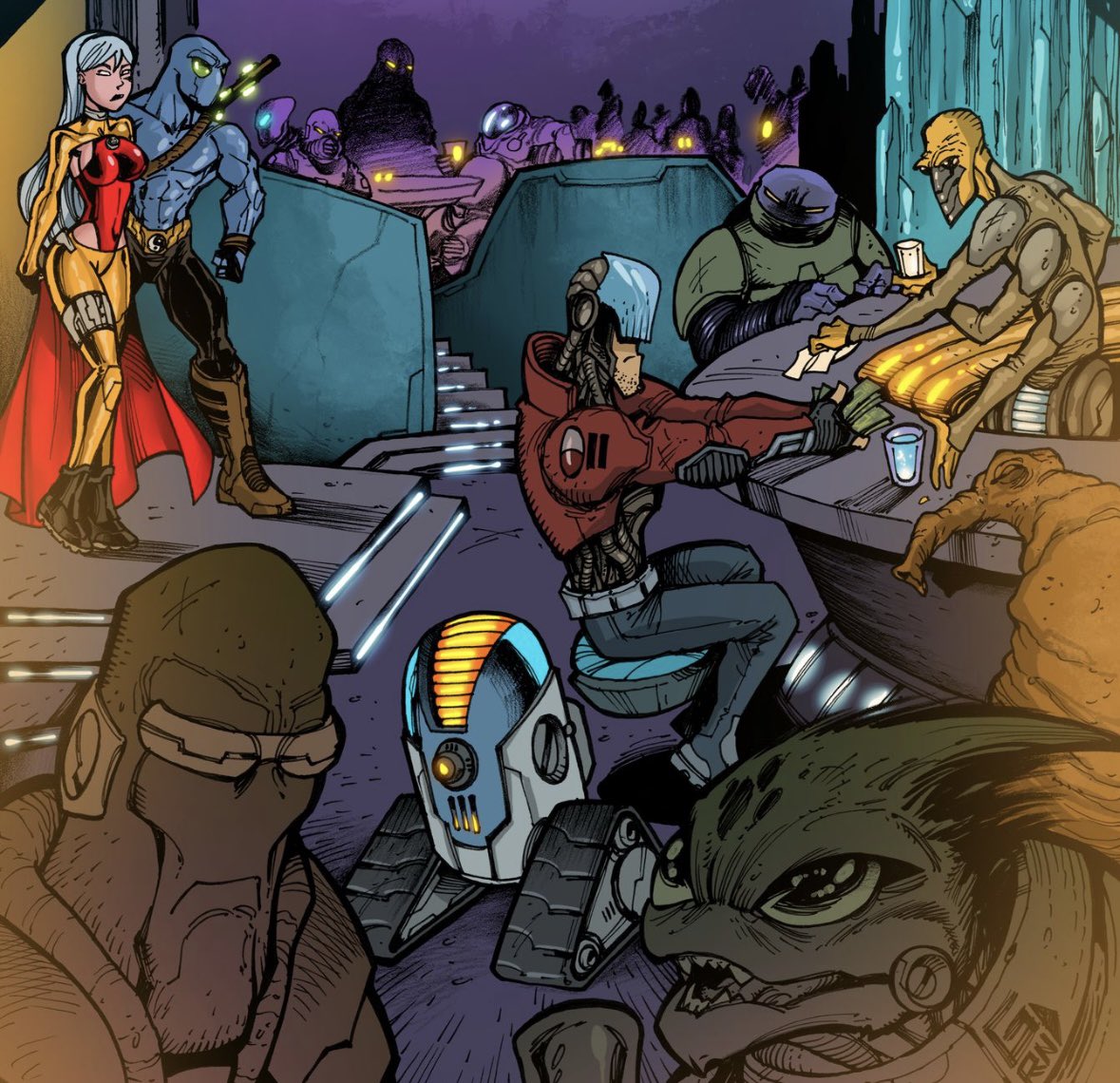 Nira-X Cyberangel and Zen Intergalactic Ninja team up in ZEN: Bounty Wars issue #2 to find their bounty, arms dealer Zoltag Rabor. Kickstarter backers will be receiving this next installment in Zen’s biggest adventure ever at Christmastime, and anyone who missed out on the first
