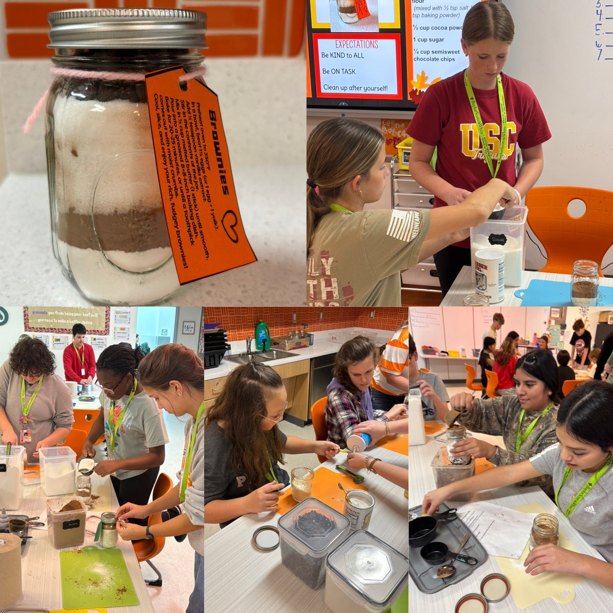 Moore_MS_CISD's tweet image. From leveling flour to measuring cocoa and layering ingredients just right, students practiced precision, teamwork, and real-world culinary skills all while making something delicious. 
Hands-on learning is always sweeter when brownies are involved!