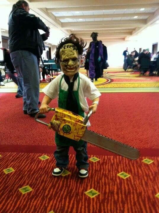 LeatherfaceJS's tweet image. Baby Leatherface