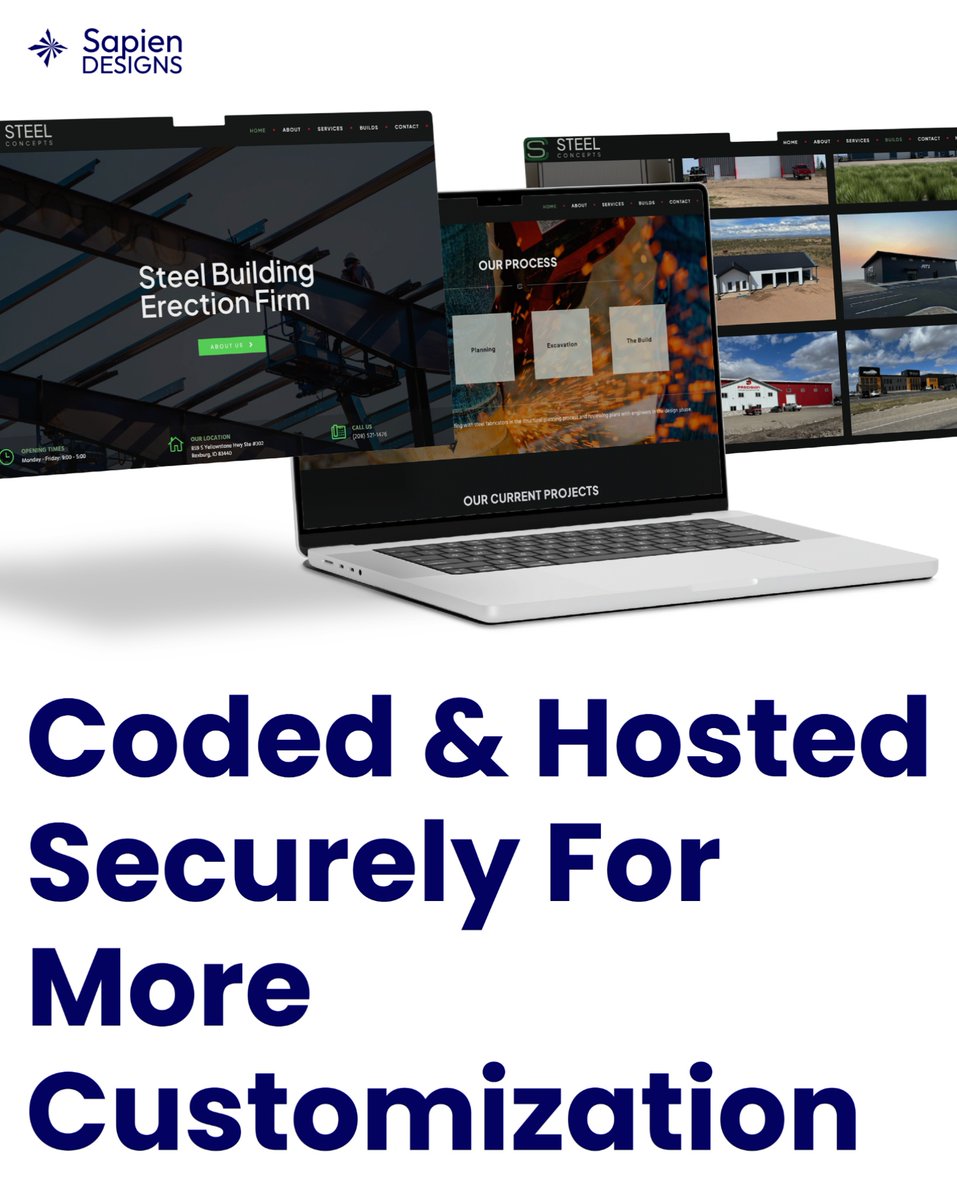 SapienDesigns's tweet image. Every site in this carousel is a real, fully custom website we built for clients — no templates, no WordPress.

Modern, fast, and designed to fit each brand perfectly.

Questions about us building your website? → zurl.co/dwkG7

#BehindTheGoldDoor #CustomWebDesign