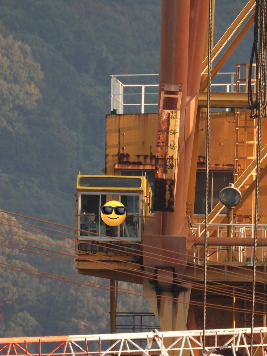 juukiken's tweet image. 元起重機船おおしま、現役続行！？

フローティングドックから廃材を陸揚げする作業してた🎉