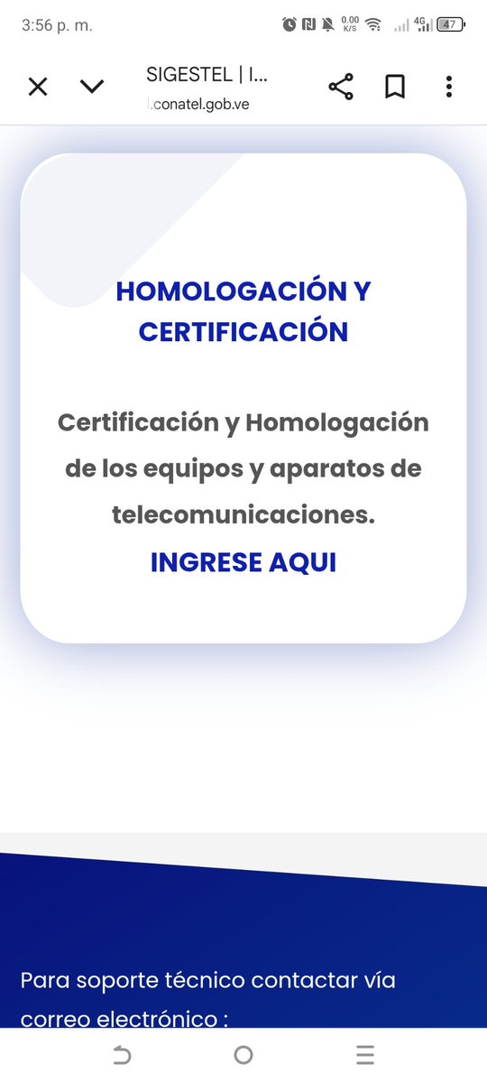 LucianoBar87966's tweet image. Ya puedes homologar tus dispositivos electrónicos en la página de Conatel En el modulo de Sigestel.