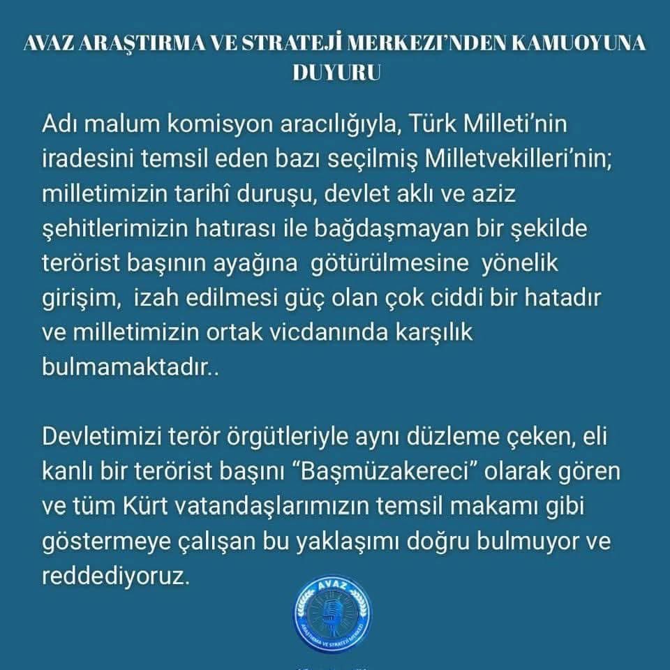 nafizyayla's tweet image. AVAZ Araştırma ve Strateji Merkezi ;Genel Başkanı Şerafettin Deniz bey  ve, #Avaz Ailesi 
Kamuoyuna Duyuru:
P E S   E T M E Y E C E Ğ İ Z.!!!

Milletin 🇹🇷 Avaz&apos;ı