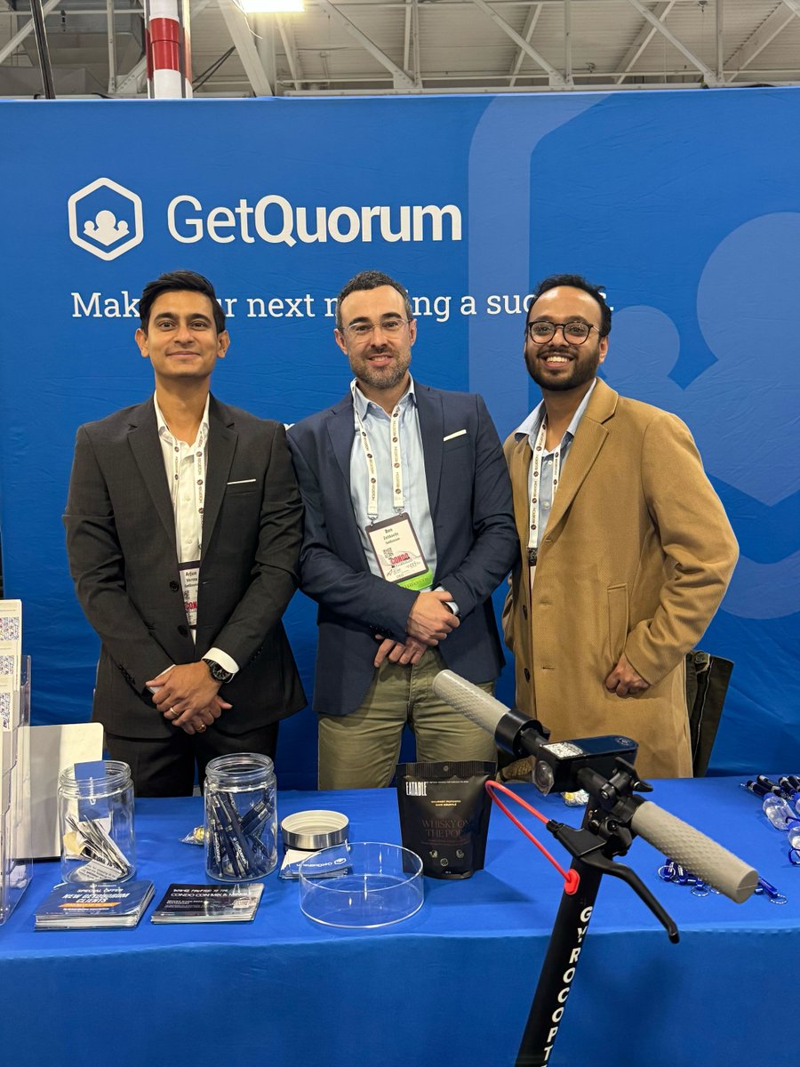 getquorumapp's tweet image. We’re excited to kick off Condo Con Day 1! 🎉

Visit us at Booth #607 to learn how GetQuorum simplifies AGMs, owner meetings, and voting for condo communities.

Stop by for giveaways and to register for tonight’s Mix &amp;amp; Mingle After Party.