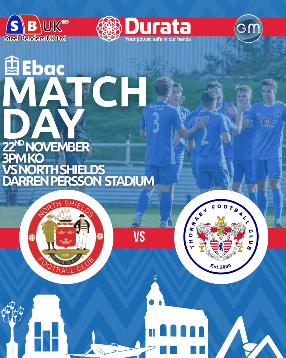 𝐈𝐓'𝐒 𝐌𝐀𝐓𝐂𝐇𝐃𝐀𝐘

🆚 North Shields

🏆 Northern League Division One
🏟 Darren Persson Stadium
📍 NE29 0SS
🗓️ November 22nd
⏰ 3pm
💷 £8 | £5