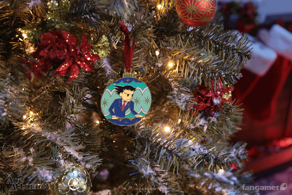 Fangamer's tweet image. Our Ace Attorney collection is more festive than ever!

Pick up the ornament and sweatshirt or get free/discounted shipping on everything in the collection when you order during our Black Friday sale, which runs throughout the almost-Black-Friday season: fangamer.com/collections/ac…