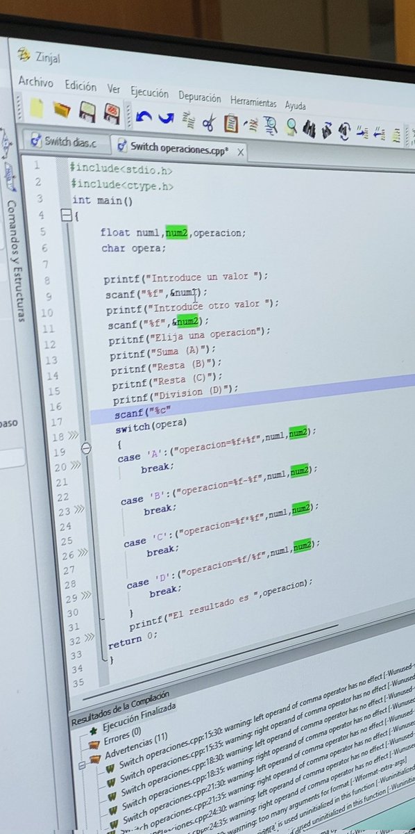 tecuribarri's tweet image. Abstracción, descomposición, reconocimiento de patrones, algoritmos... programación en C con 2⁰ bachillerato @IESMUribarri #Pseint #PensamientoComputacional #Programación