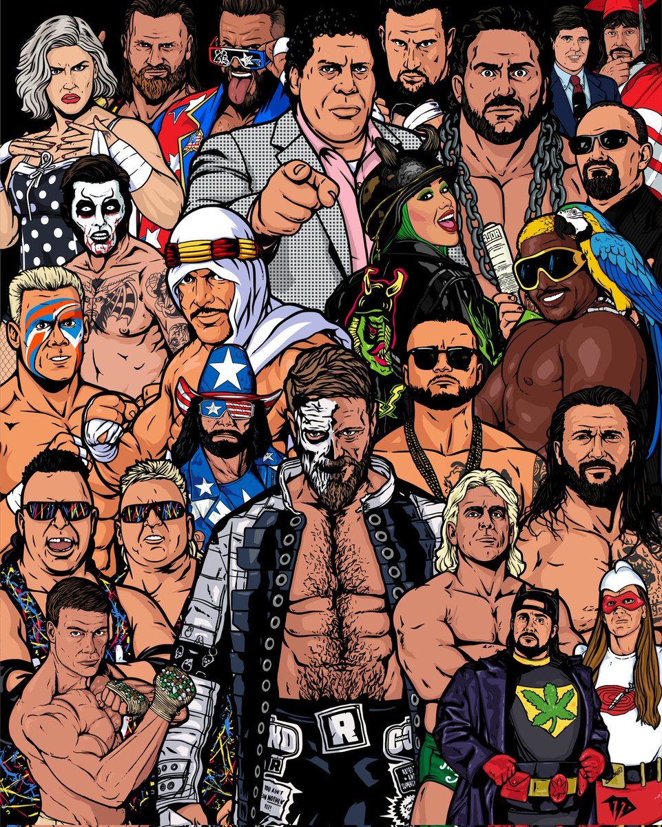 TTDWrestling's tweet photo. Just some of the 2025 @CollectMajor packaging illustrations.
It's a privilege to be able to work with so many fantastic individuals and licences. Always grateful for the opportunities.
#CollectMajor #BigRubberGuys #MajorBendies #TTDwrestling https://t.co/umeg3eOJYZ