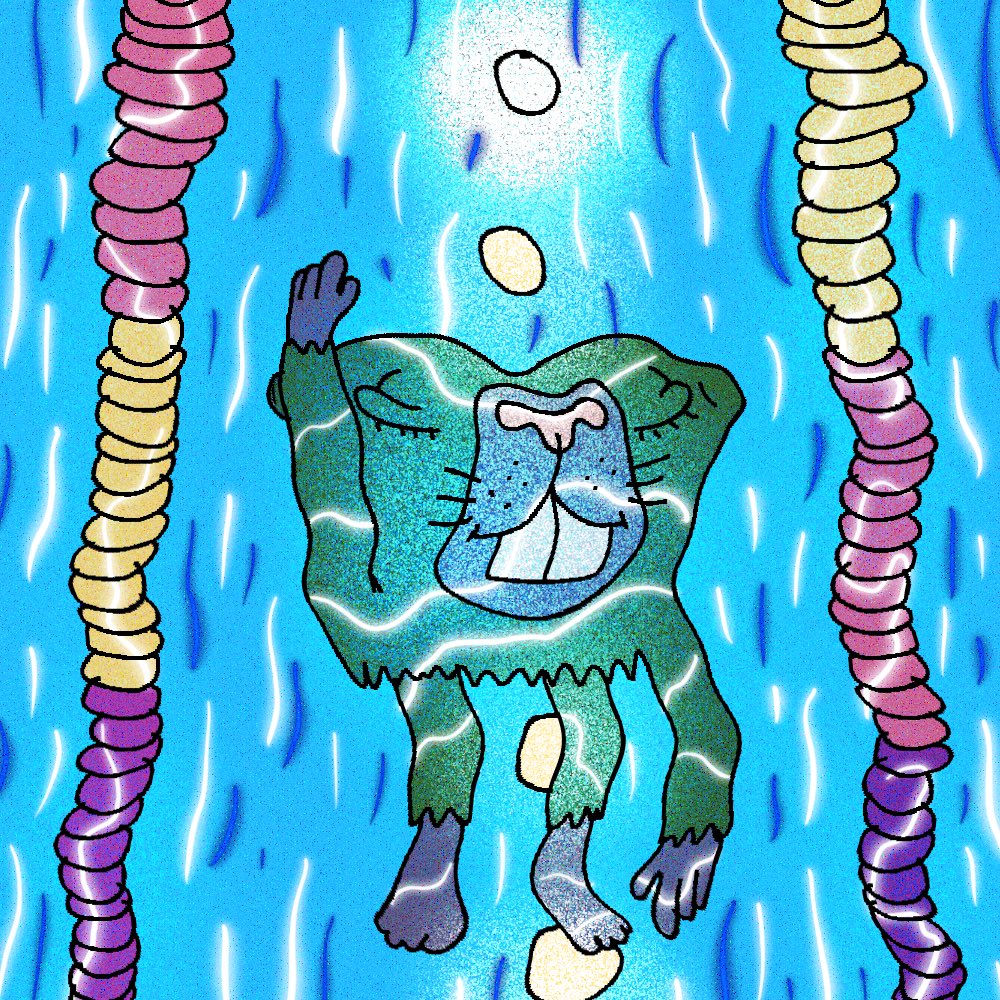 splitheadart's tweet image. Swim