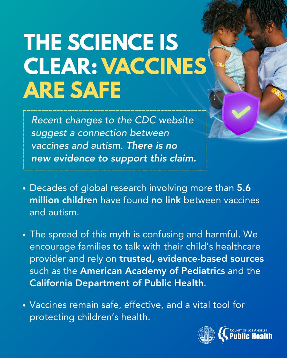 Recent changes to the CDC website suggest a link between vaccines and autism. There is no new evidence to support this claim.