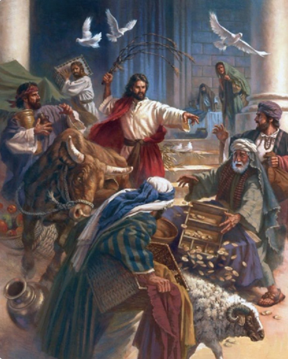 dianahenryart's tweet image. Today’s Gospel Luke 19:45-48

My house shall be a house of prayer. (Luke 19:46)

As Jesus’ ministry comes to a close, he is drawn to the Temple, that sacred place where the unseen God dwells with his people. But as Jesus stands in the “temple area” (Luke 19:45)—those outer courts…