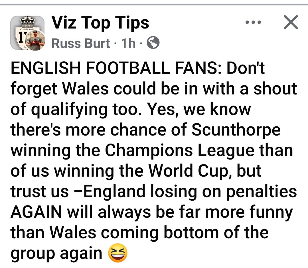 I don't think Viz are on here anymore so here's something I saw on Facebook 😂
