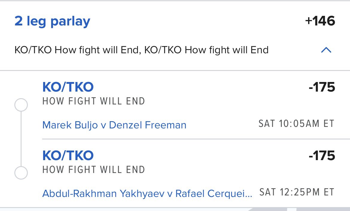 GGippe's tweet image. UFC two fights to end by ko I also have a single on freeman ko +120