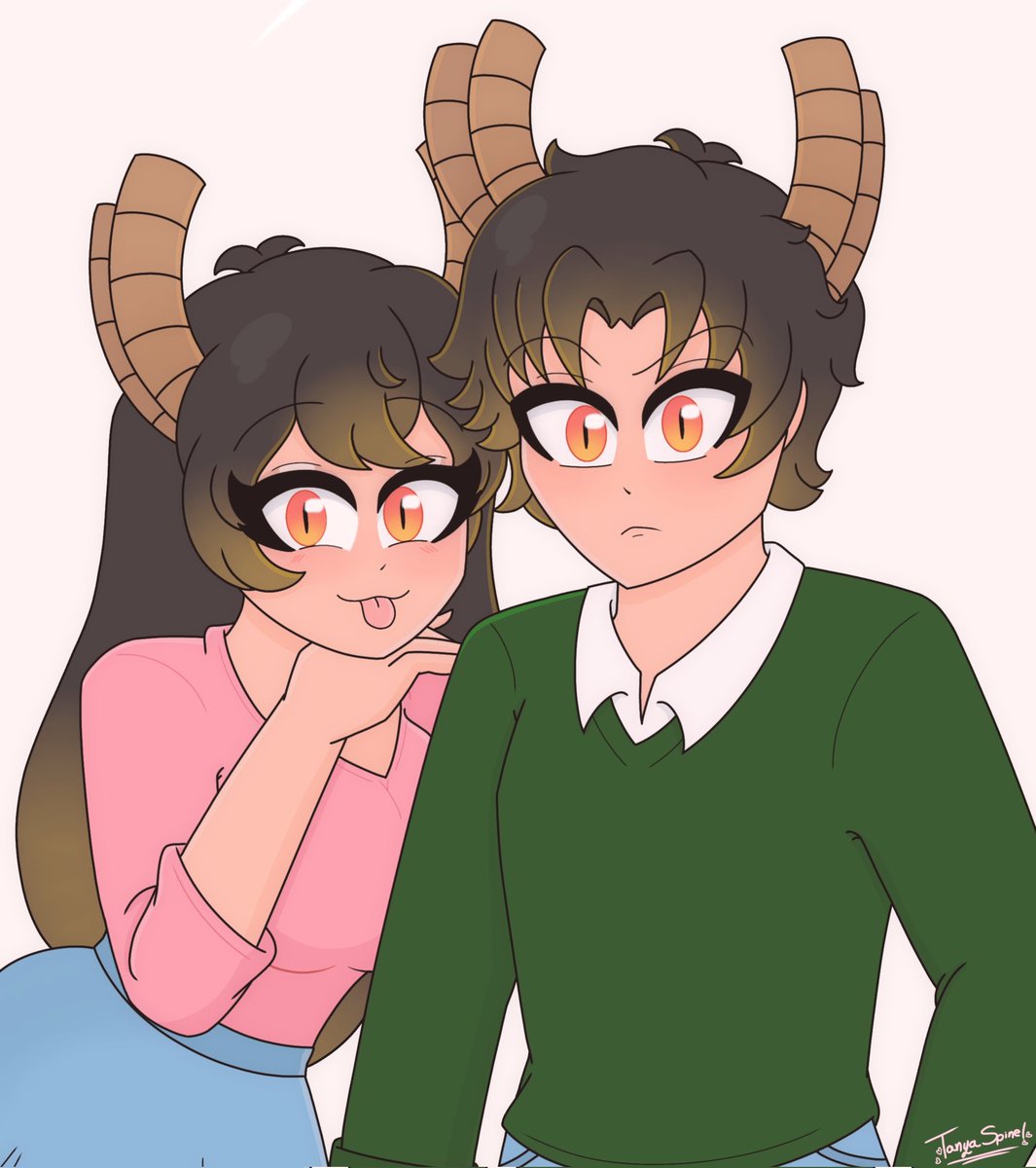 Sebasti59545532's tweet photo. Bueno, ya tocaba dibujo de los chamacos del menso xd.
Aquí unos dibujos de Dion y Erin (hijos con Tohru) y Max y Scarlett (hijos con Jida) 🦕
#DragonMaid #Tohru #Jida #fanfiction #originalcharacters https://t.co/o9uF4hn0EE