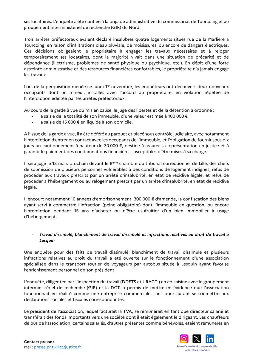 ProcureurLille's tweet image. Trafic de #stupéfiants, #vol en bande organisée par usage de fausse qualité de #policier, habitat #insalubre, travail #dissimulé, #blanchiment.
Le travail du parquet de Lille, des enquêteurs de la @PoliceNat59 et de l&apos;Etat s&apos;illustre cette semaine dans plusieurs affaires ⤵️ (1/2)