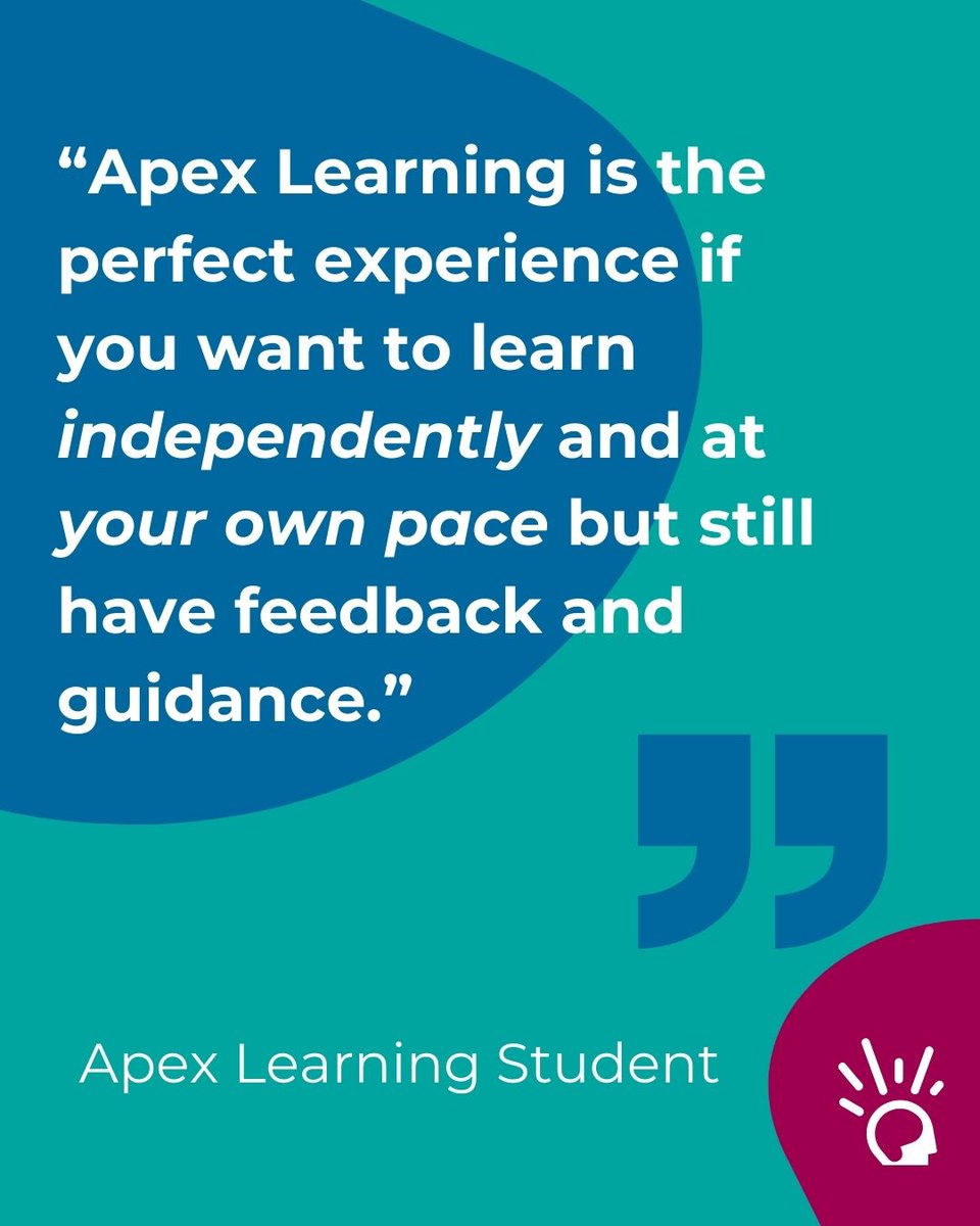 Apex_LearningVS's tweet image. What does the perfect learning experience look like for you? 📚

At Apex Learning, students learn at their own pace with support that never fades.

Discover why students love learning with Apex Learning ➡️ bit.ly/3H6hTeL