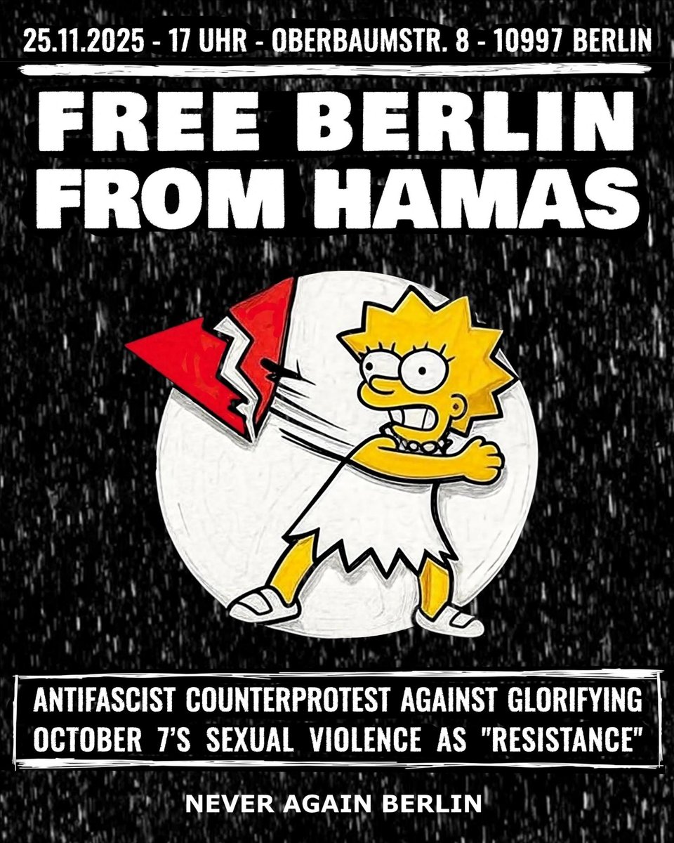 Dienstag, 25.11.2025, 17 Uhr, Oberbaumstr. 8, 10997 Berlin

Heraus zum Gegenprotest am U-Bahnhof Schlesisches Tor! 

Aufruf in den Kommentaren 👇