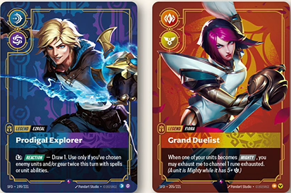 Ezreal and Fiora revealed!!! #Spiritforged #Riftbound