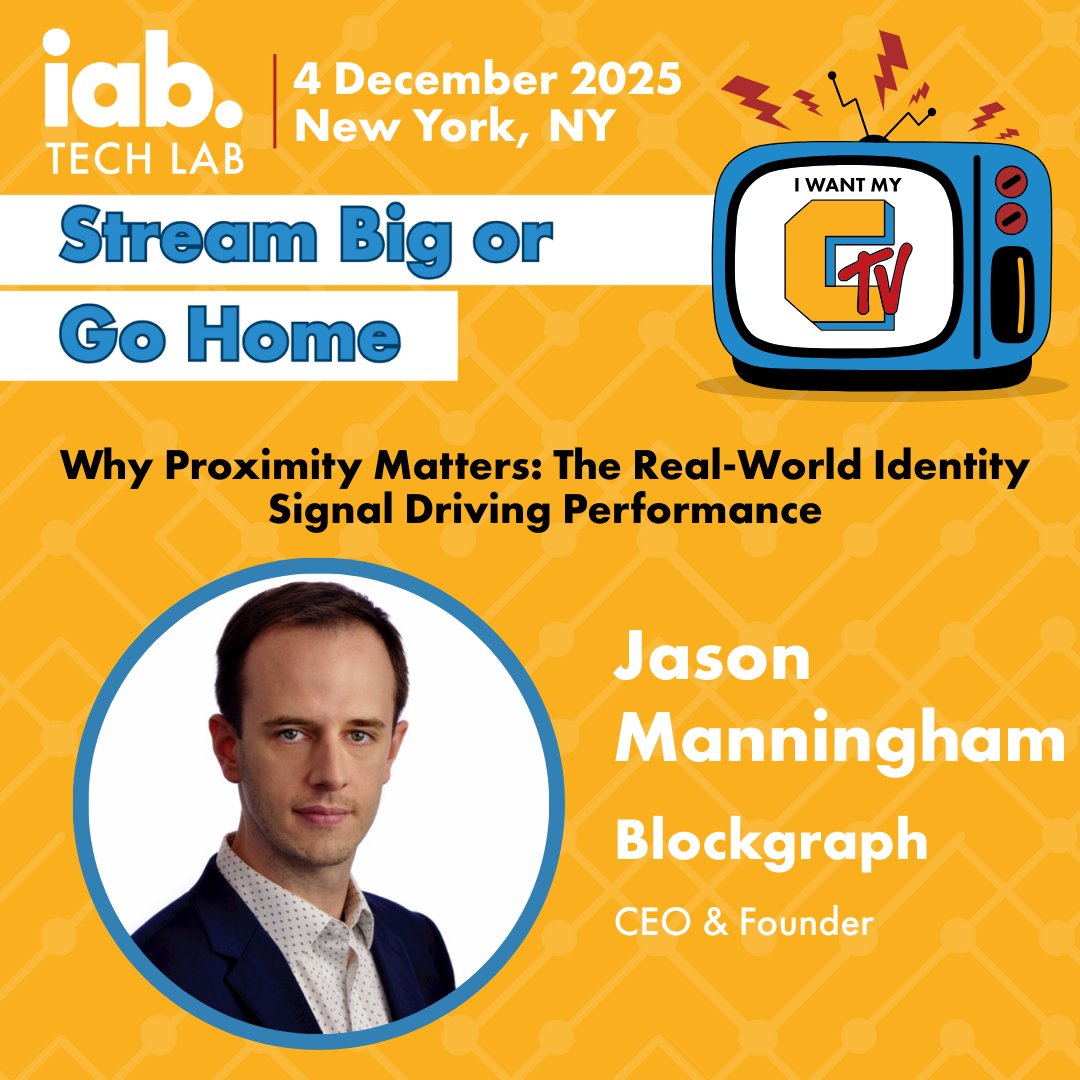 IABTechLab's tweet image. Programmatic is messy, magical, and about to get real at #IABTechLab’s #IWantMyCTV on Dec 4 in NYC! Join @Google’s Chris White to unpack what it really takes to make programmatic work for CTV from AI-generated ads to transparency headaches &amp;amp; signal chaos: okt.to/tqLoTI