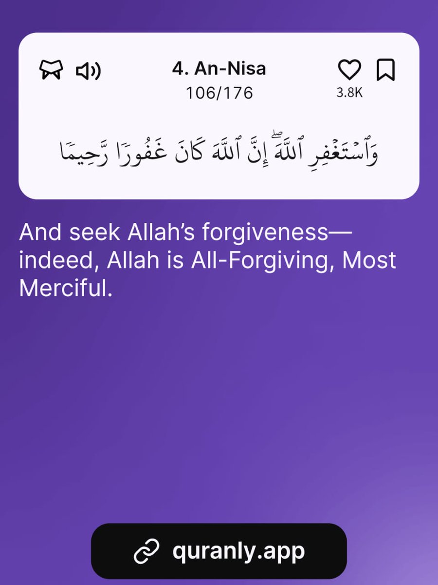 Quranly_app's tweet image. -Al Qur’aan {4:106}

Download the Quranly App