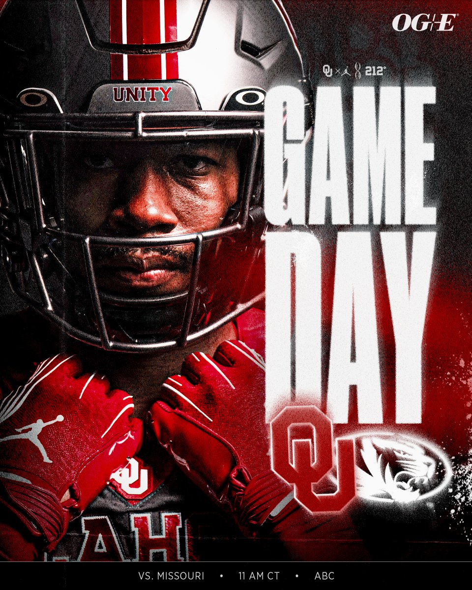 Week 13 vs. Missouri

📍 Norman
🕚 11 AM CT
📺 ABC

<a href="/RobertJ3nnings/">RSJ🖤</a> | <a href="/OGandE/">OG&E</a>