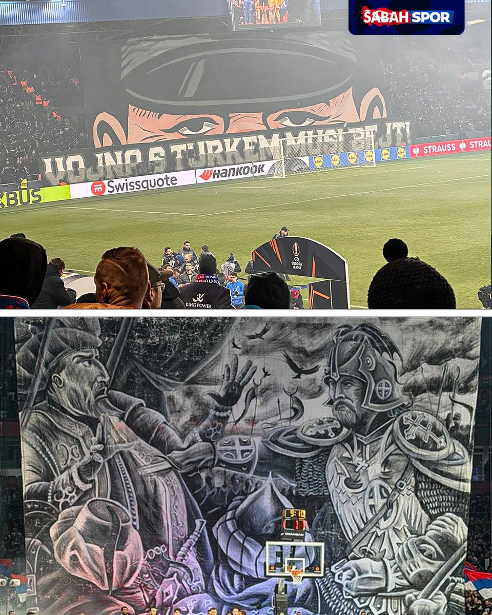 BRANŞ FARKLI, NEFRET AYNI!

🗓️ 6 Kasım 2025 | Viktoria Plzen–Fenerbahçe

🪧 "Türk ile Savaş olmalı."

🗓️ 21 Kasım 2025 | Partizan-Fenerbahçe Beko

🪧 Sultan I. Murad'ın Miloş Obiliç tarafından şehit edilmesi.