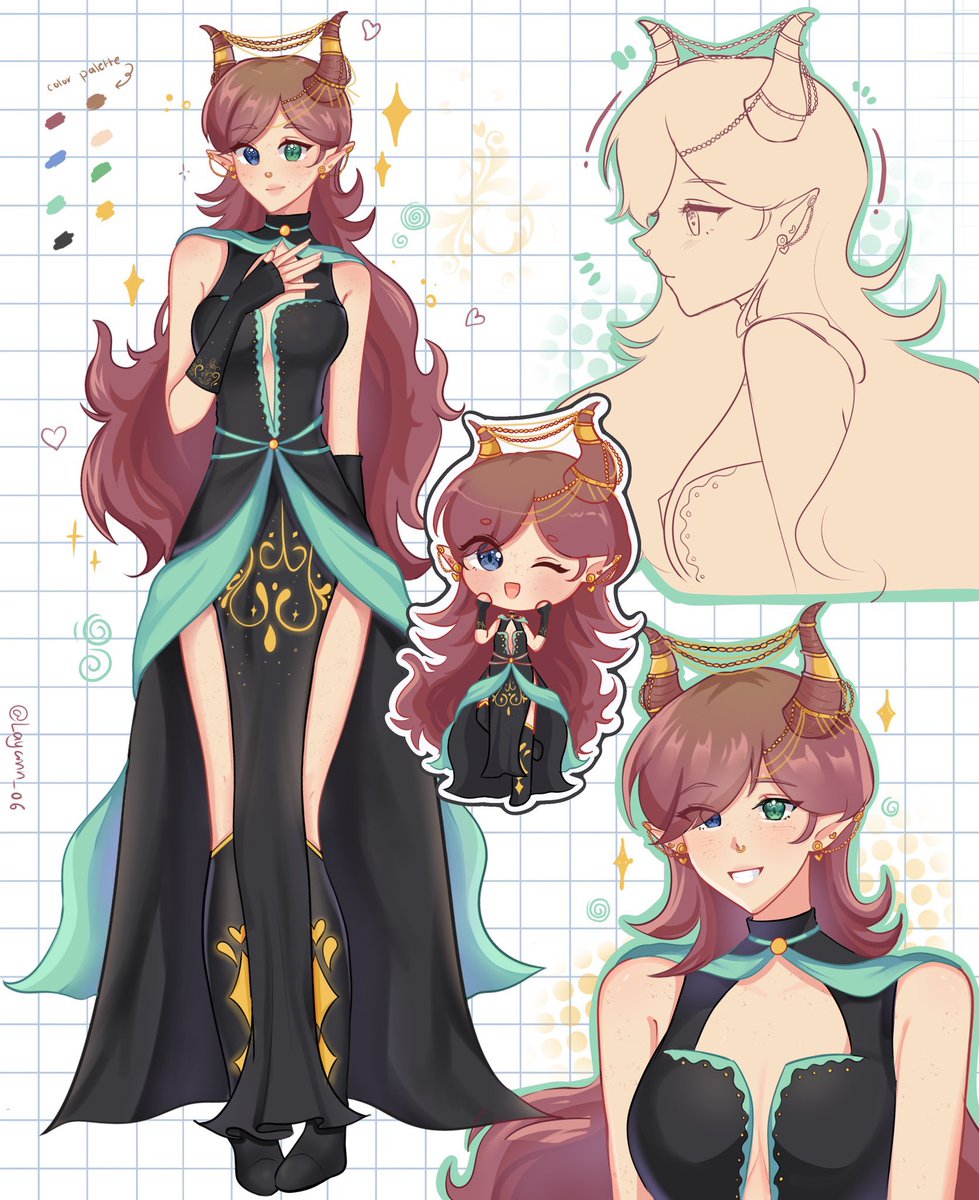 I’m very happy to get to share my new ref sheet made by the amazing <a href="/layann_06/">Layan ⭐️| vgen comm open</a> I’m so happy with how it looks! Can’t wait to be back to streaming soon too :3