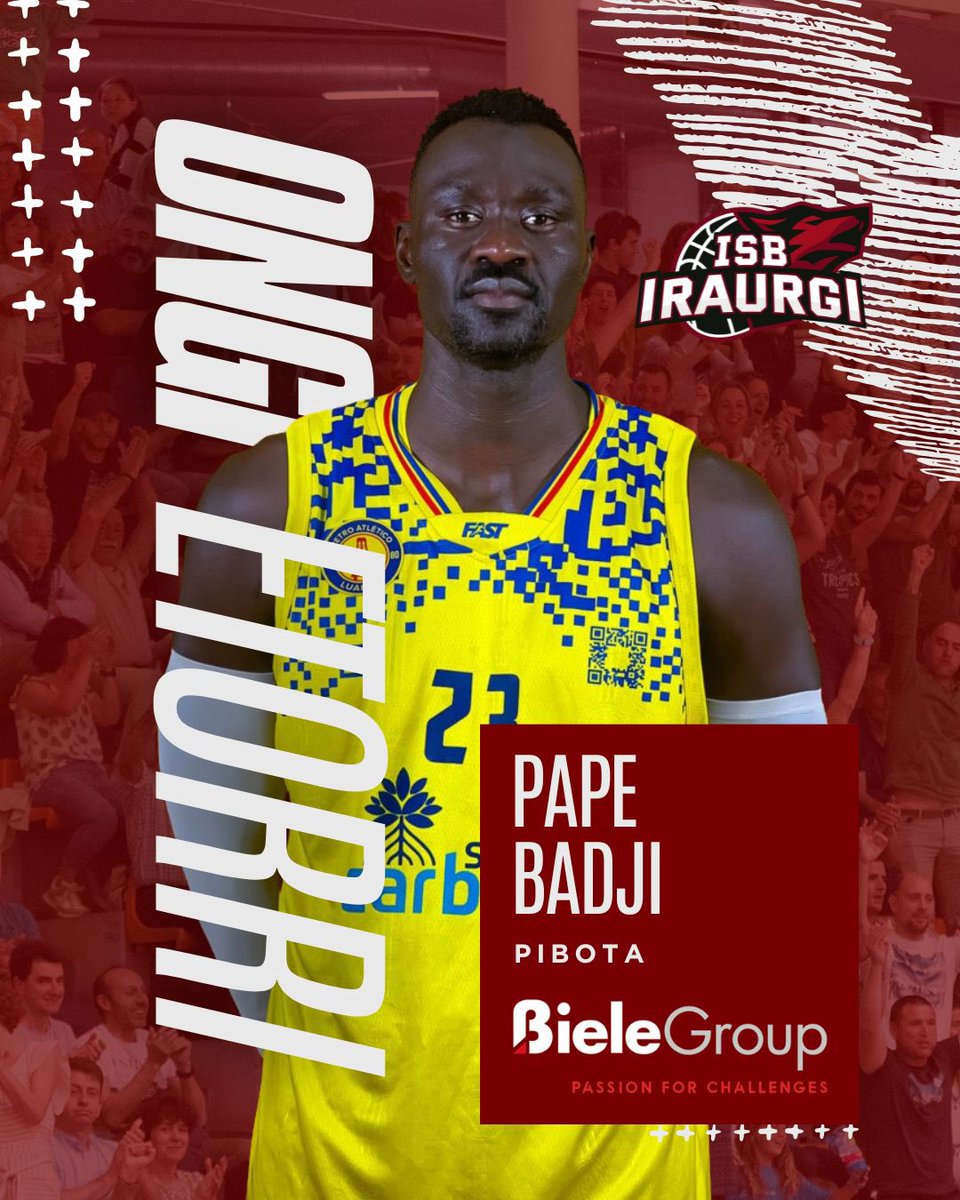 CompeticionFEB's tweet image. 🚨 Mercado #SegundaFEB: Pape Badji, nueva incorporación del Biele @iraurgisb

▶ Llega al Valle de Urola para reforzar al equipo con su fuerza y ​​energía tras las últimas lesiones

🗓️ 1992 | 📏 2,06 m.
⛹️‍♂️ Pívot | 🌍 Senegalés

📝 Más información ⬇️
feb.es/2025/11/21/bal…
