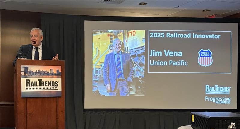 Day 1 at RailTrends was a great success — now we’re kicking off Day 2, the final day!

A special highlight: Honoring Jim Vena, CEO of <a href="/UnionPacific/">Union Pacific</a>, as the 2025 Railroad Innovator of the Year.

Excited to dive into another strong lineup today!

#RailTrends2025
