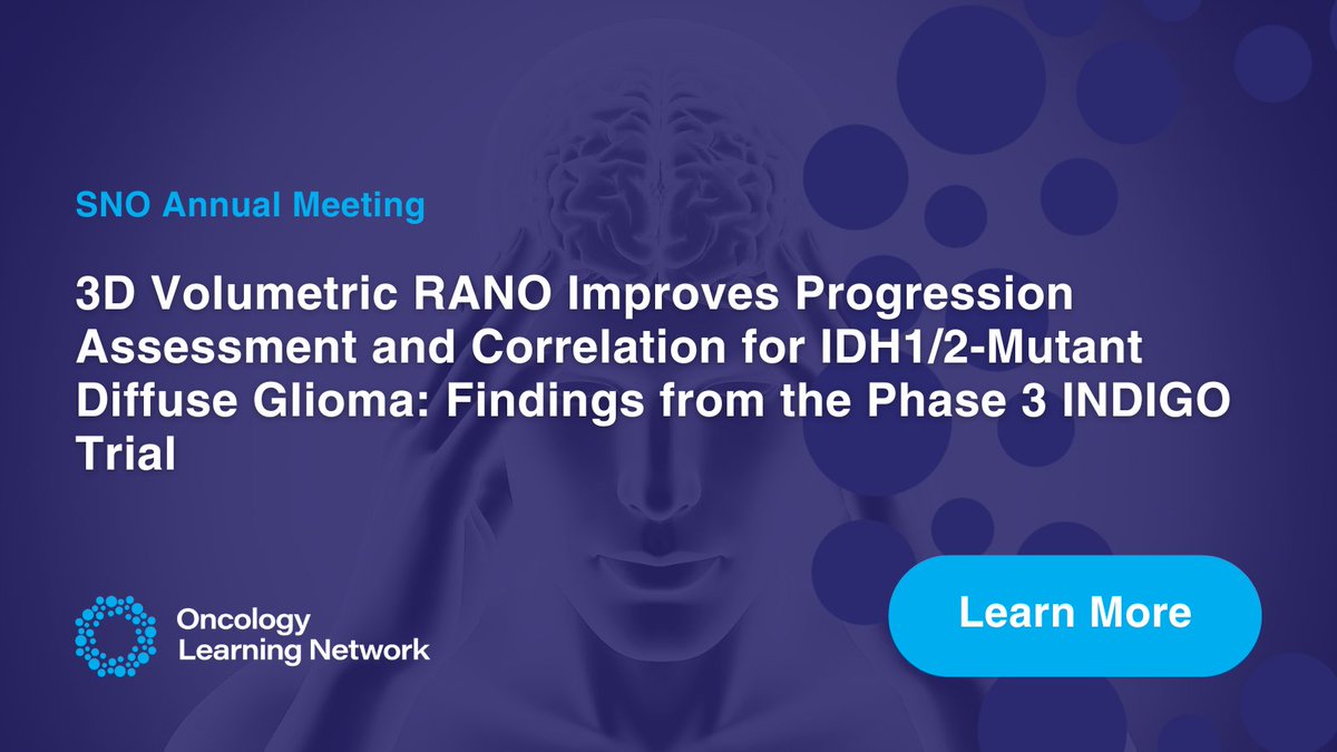 OncLearnNetwork's tweet image. New insights from #SNO25: 3D volumetric RANO provided superior correlation with outcomes vs 2D RANO in patients with IDH1/2-mutant diffuse #glioma treated with #vorasidenib in the #INDIGO trial. Learn more: hmpgloballearningnetwork.com/site/onc/news/…

#medtwitter #onctwitter