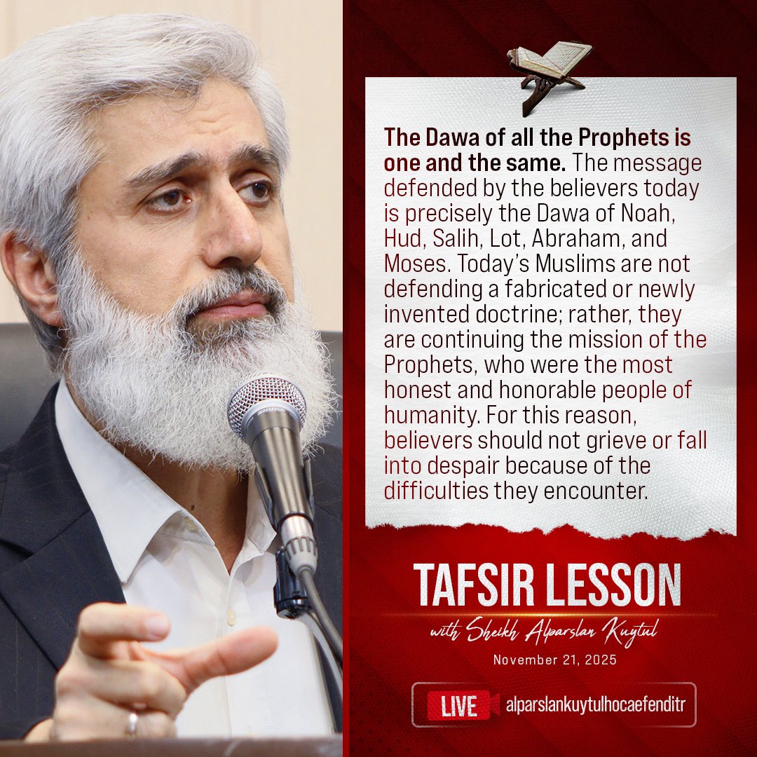 Alparslan_Eng's tweet image. The Dawa of all the Prophets is one and the same.The message defended by the believers today is precisely the Dawa of Noah, Hud, Salih, Lot, Abraham, and Moses.
Today’s Muslims are not defending a fabricated or newly invented doctrine; rather, they are continuing the mission of…