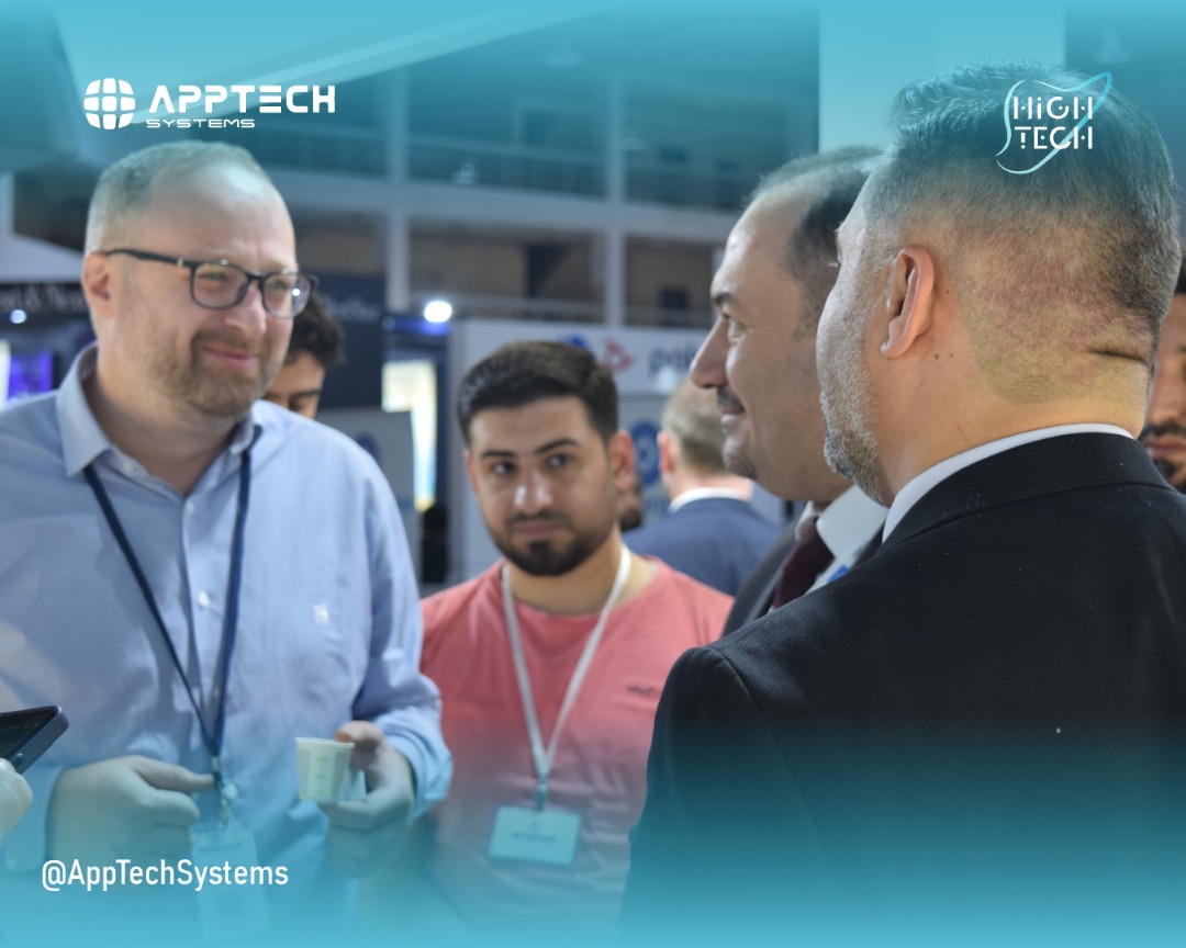 ApptechSystems's tweet photo. جانب من مشاركتنا في معرض HiTech Syria 2025. يسعدنا هذا التفاعل المميّز من الزوّار والشركاء، ونتطلع لاستقبالكم غداً لاستعراض المزيد من حلول Apptech Systems التقنية.

#HiTechSyria #ApptechSystems #Technology #DigitalTransformation #SoftwareSolutions https://t.co/q8MWxNcQIy