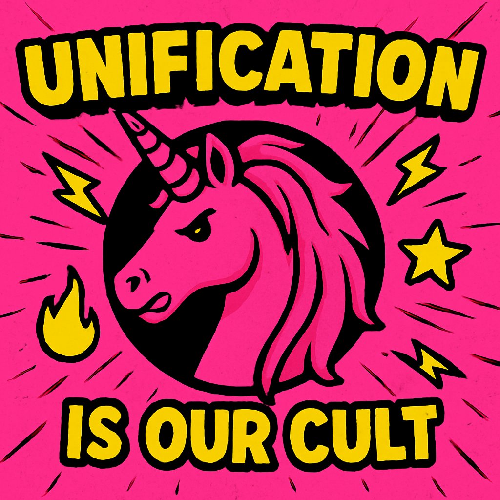 The market is quiet, but our cult is not.
UNIfication is brewing, plotting, manifesting.
When ignition hits, it will MELT faces. 

$UNIFICATION 🦄🔥