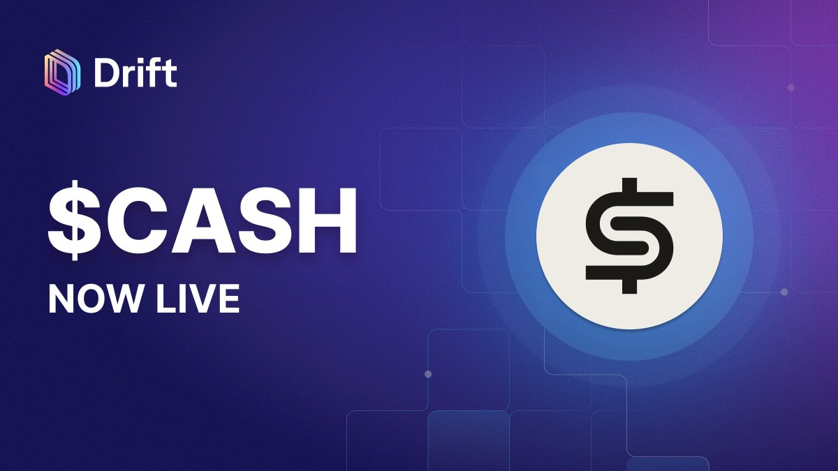 DriftProtocol's tweet image. $CASH by @phantom is now LIVE!

Earn incentives for borrowing/lending CASH on Drift and even use it as collateral to trade

@useCASH