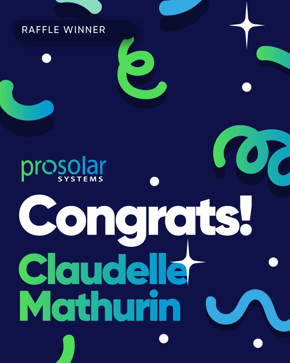 🎉 Big congratulations to Claudelle Mathurin! 🎉

You’re the lucky winner of our EP 200 Battery giveaway! 🔋⚡️ 

Thank you to everyone who entered our raffle at the St. Thomas Grand Opening. This is just the beginning!

#ProSolarCaribbean