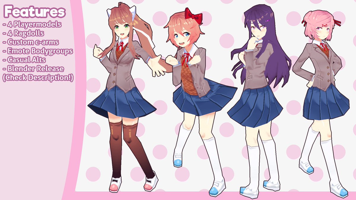 anemoiatraveler's tweet image. Every day, I imagine a future where I can be with you! In GARRY&apos;S MODIFICATION!

DDLC Model pack!

Download the addon here!
steamcommunity.com/sharedfiles/fi…
And the Blender release here!
drive.google.com/drive/folders/…