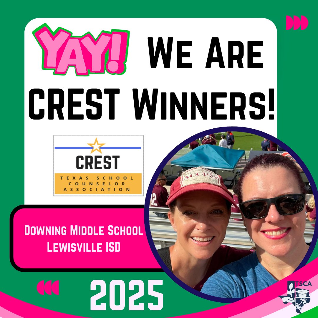 Huge congratulations to our incredible school counselors for being honored with the CREST Award! 🏆✨ Your dedication, compassion, and unwavering commitment to student success shine bright every day. Go Downing!