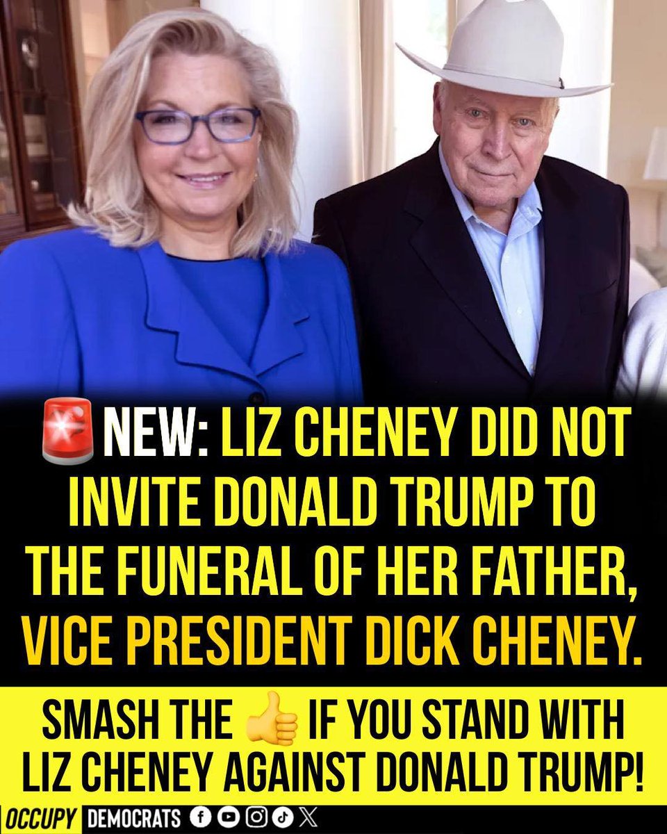 OccupyDemocrats's tweet image. Cheney never forgot! Dad would be proud of her!!