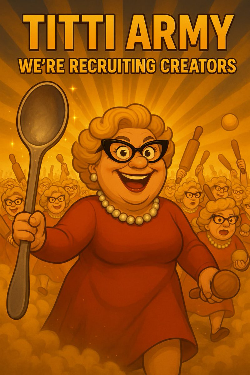 TITTIcoin's tweet image. 🍪CREATOR RECRUITMENT IS NOW OPEN

We’re officially recruiting creators.
 Join the creators building the TITTI meme empire.

Who We Want:
🔥 TikTok creators
🔥 YouTubers
🔥 Micro-influencers (200+)
🔥 Meme makers
🔥 Editors
🔥 Reply Guys (X)
🔥 Chat Engagers (TG)
🔥 Anyone who…