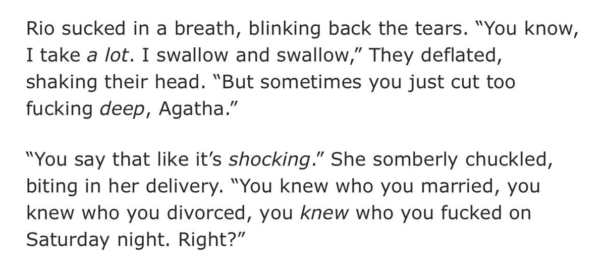 nepenthequeen's tweet image. I need to hug Agatha so badly, she is worthy of love and she isn’t bad like she has convinced herself that she is 😭