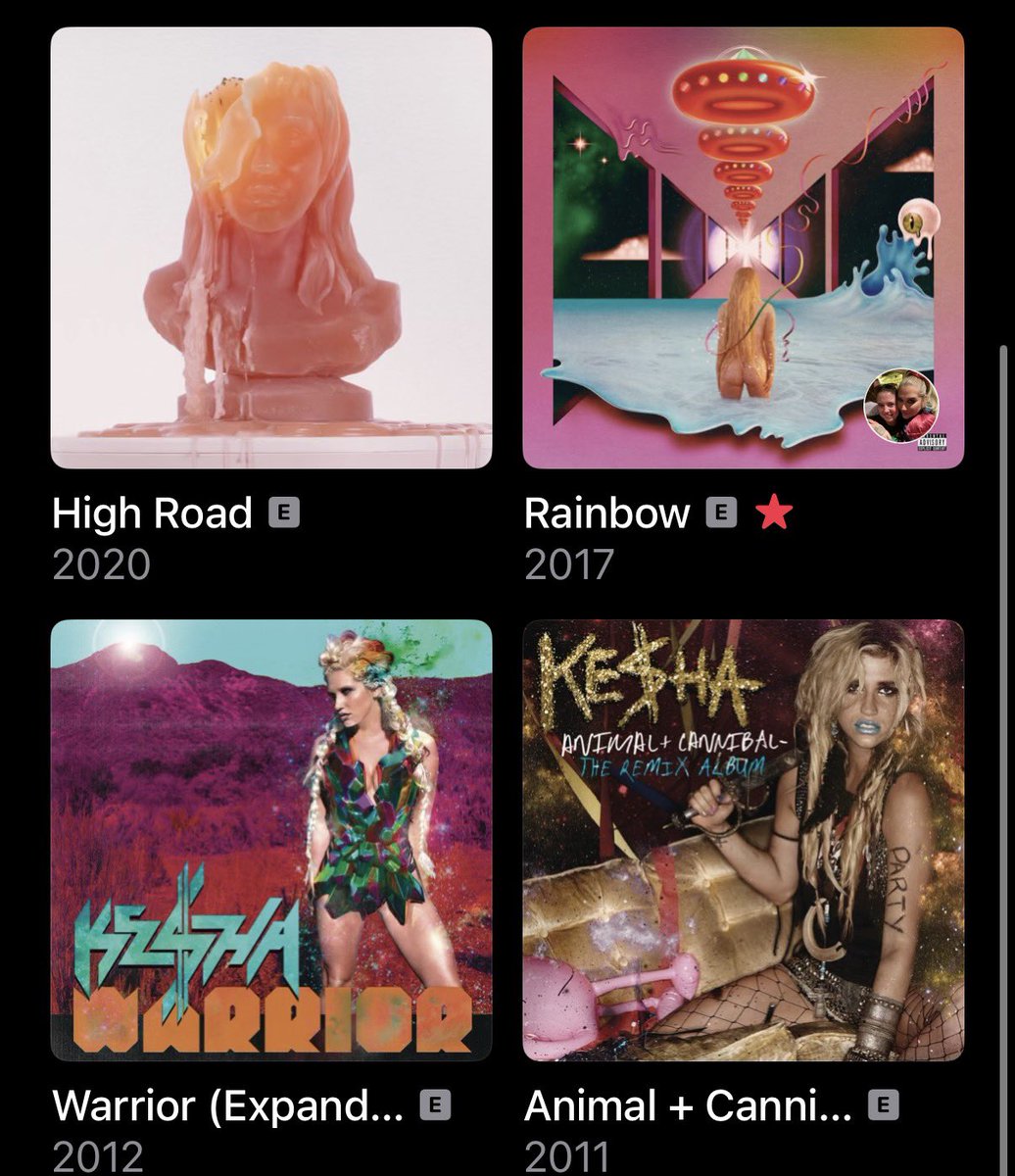 🚨 All of Kesha’s album covers have been returned to their original designs.