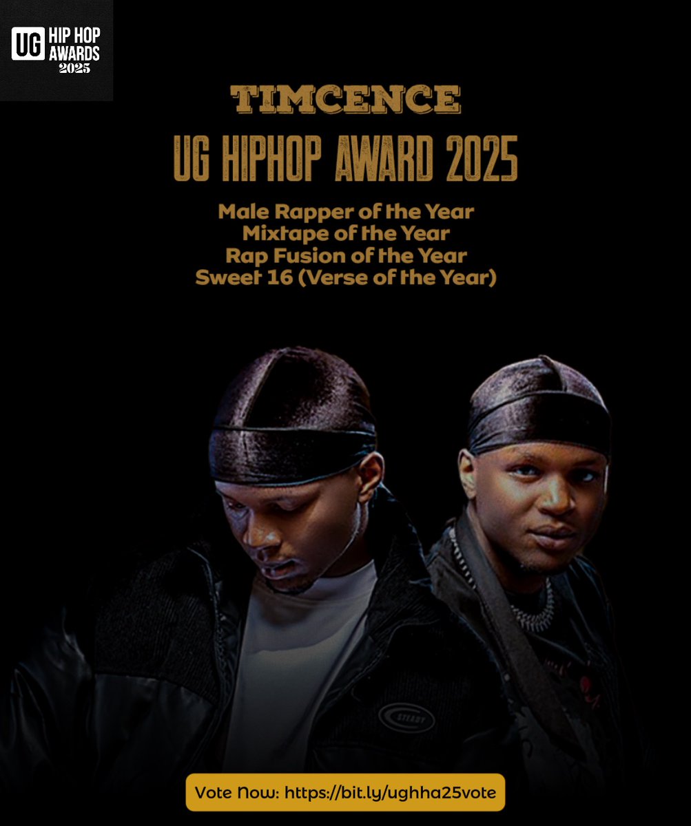 The <a href="/officialughha/">#UGHipHopAwards2025</a>  is back and we  are nominated under 4 categories. 

Let’s bring this home.

 Vote now: bit.ly/ughha25vote